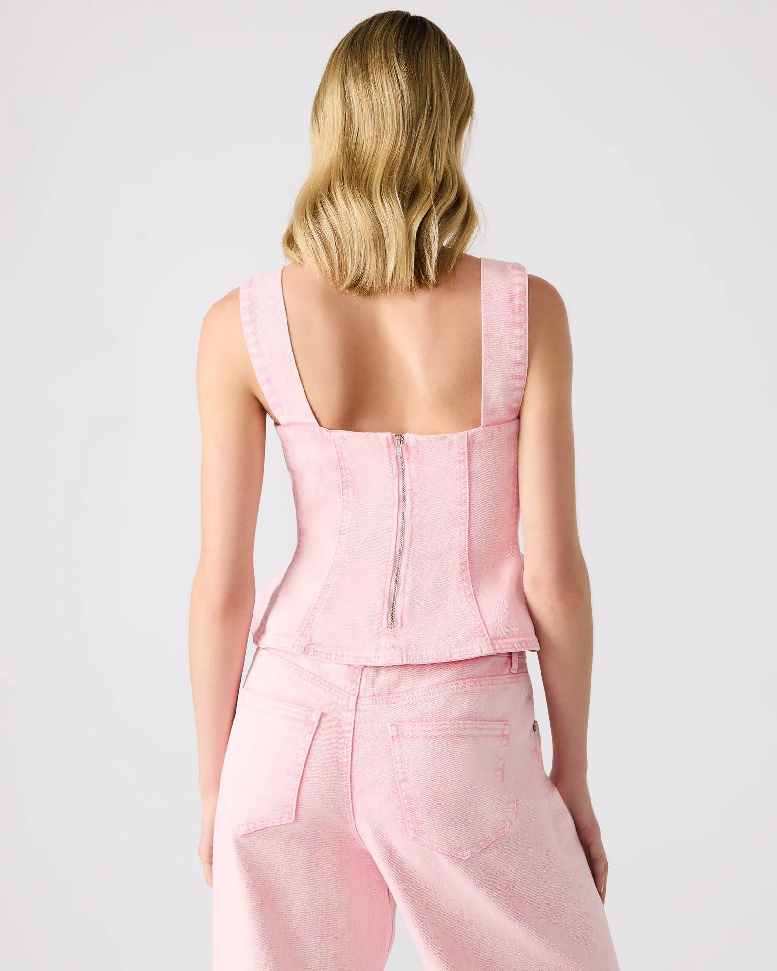 PENELOPI DENIM TOP PINK sold by Steve Madden product image thumbnail 3