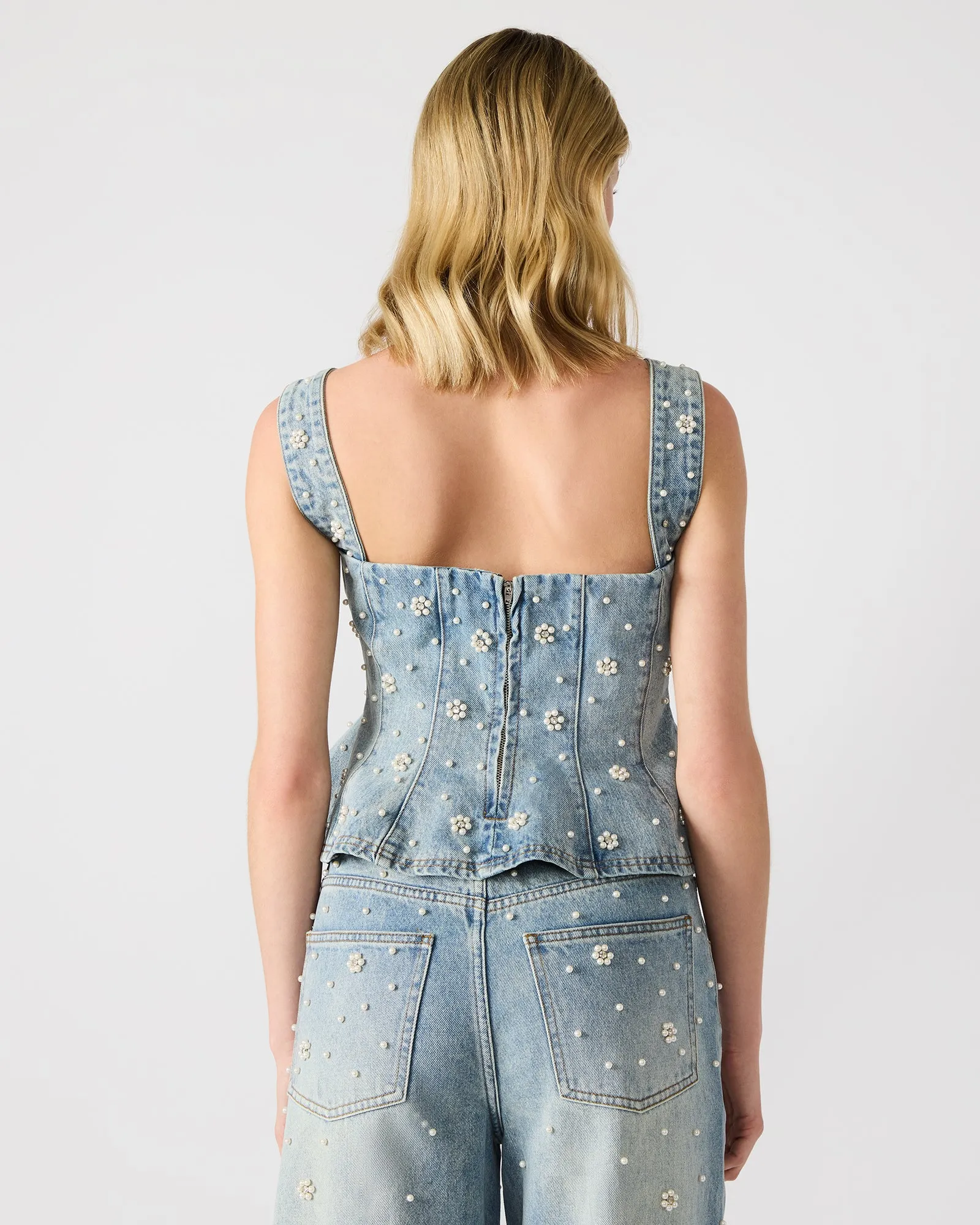 PENELOPI DENIM TOP sold by Steve Madden product image thumbnail 3