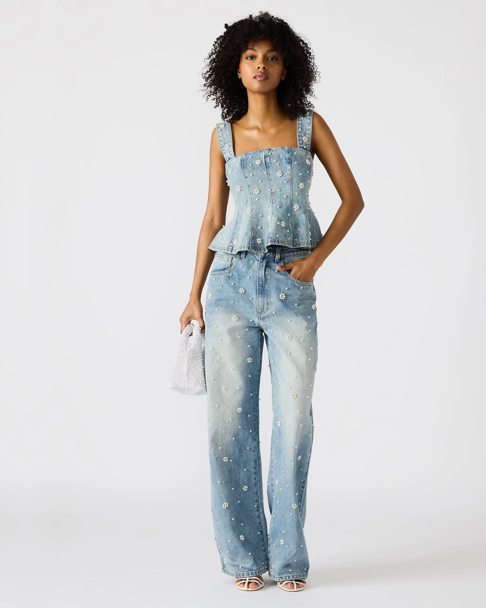 PENELOPI DENIM TOP sold by Steve Madden product image thumbnail 5