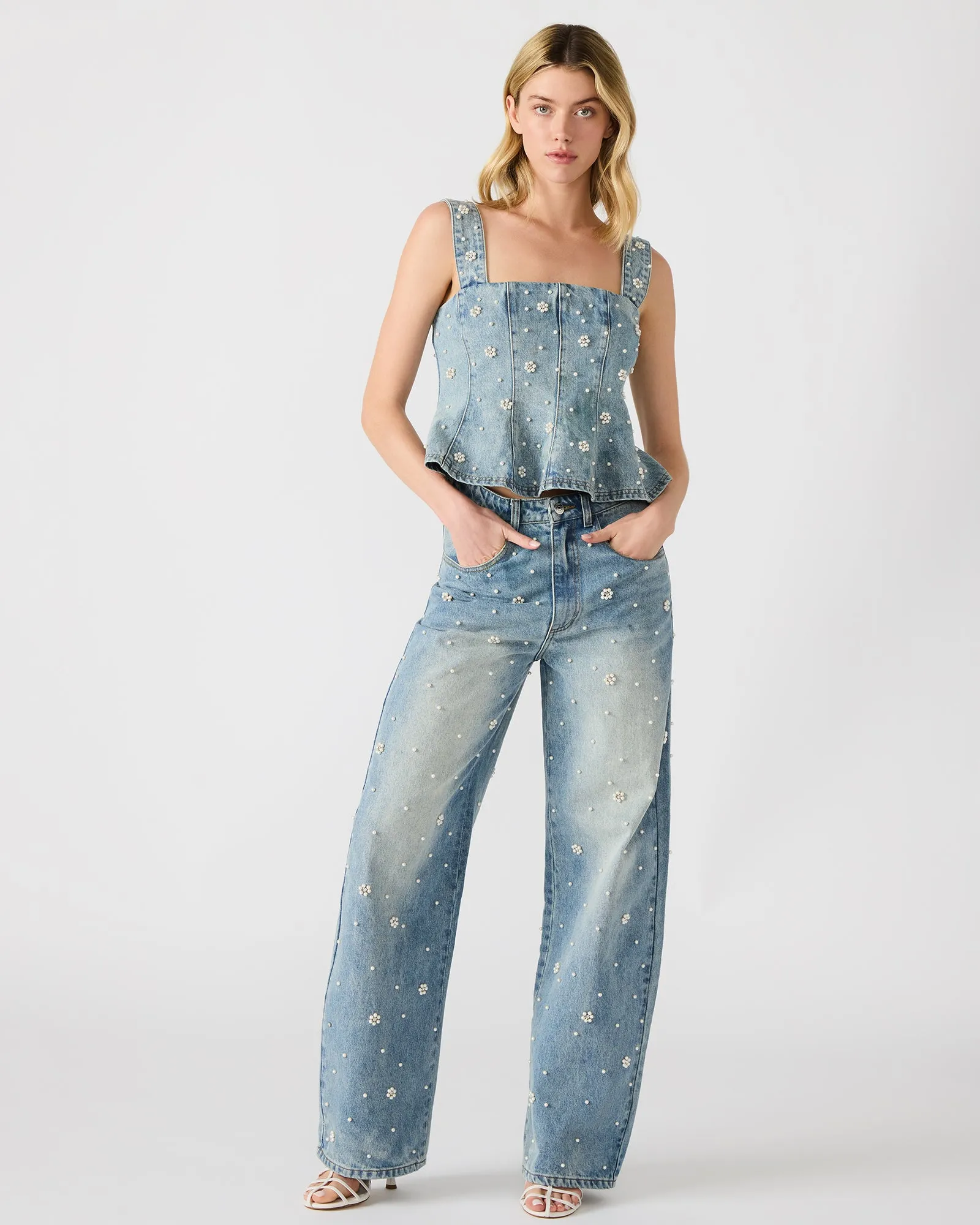 PENELOPI DENIM TOP sold by Steve Madden product image thumbnail 4