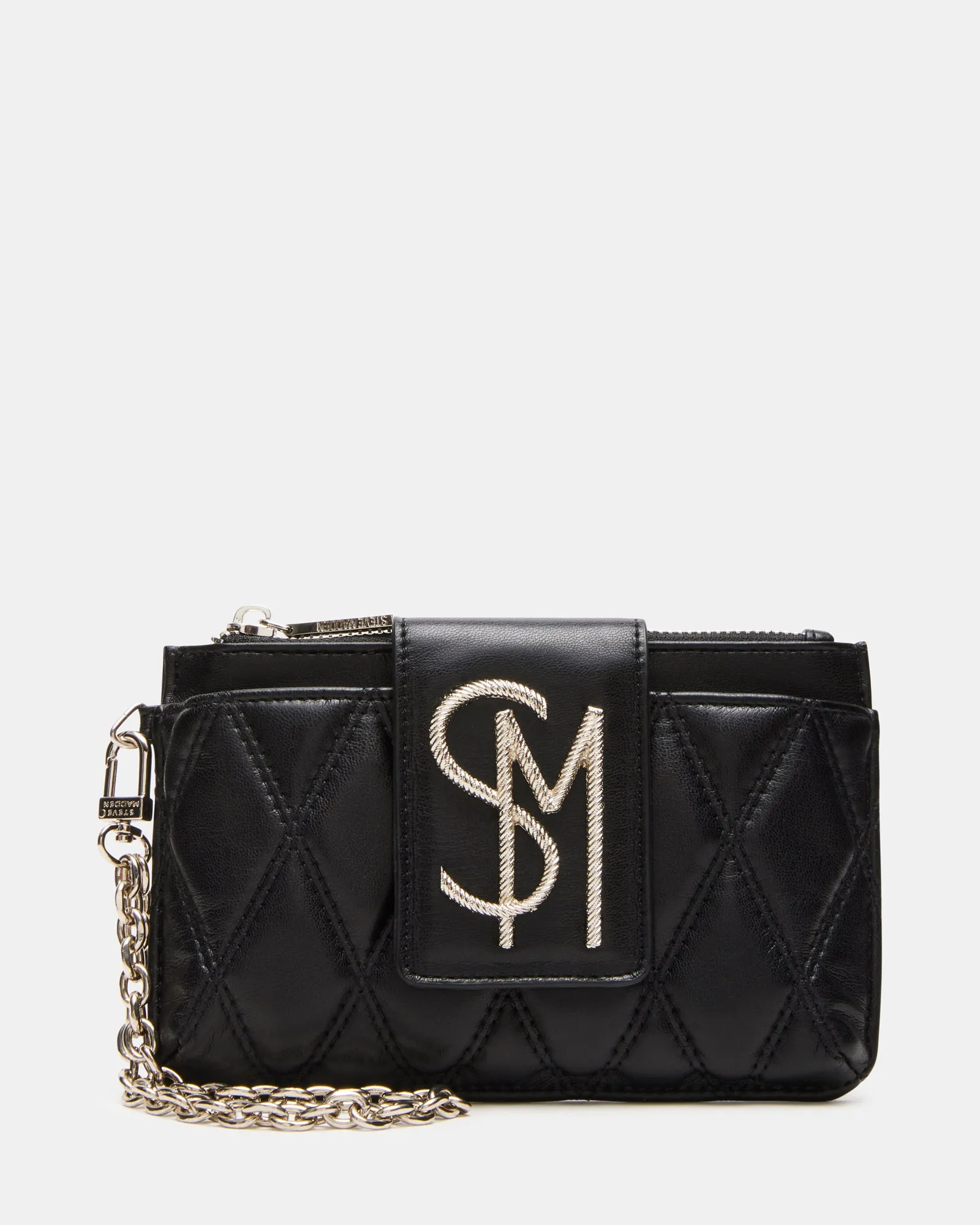CHEV2 WALLET BLACK sold by Steve Madden