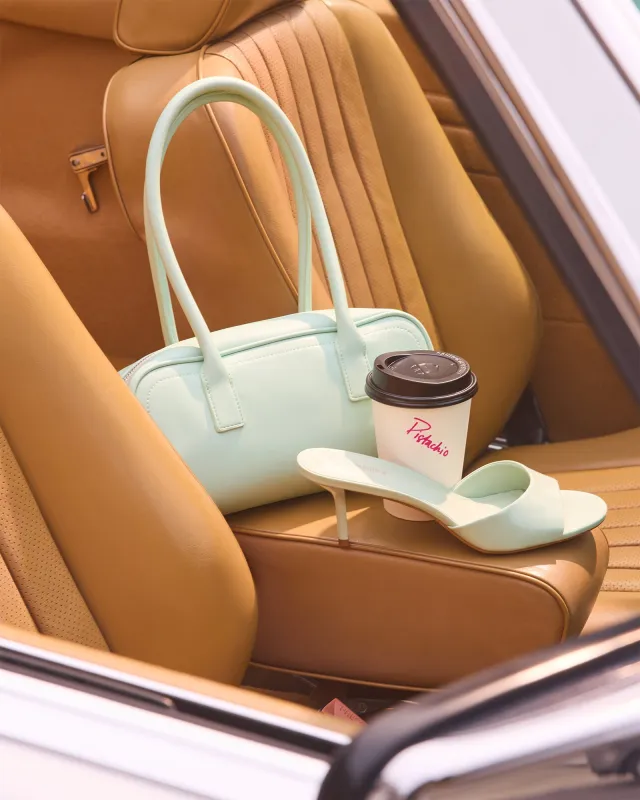 KENDRIX HEEL AND ANISE BAG PISTACHIO BUNDLE sold by Steve Madden