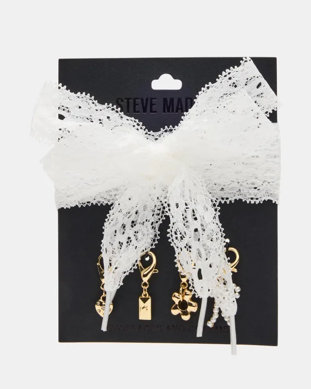 SHOE LACES AND CHARMS LACE WHITE sold by Steve Madden