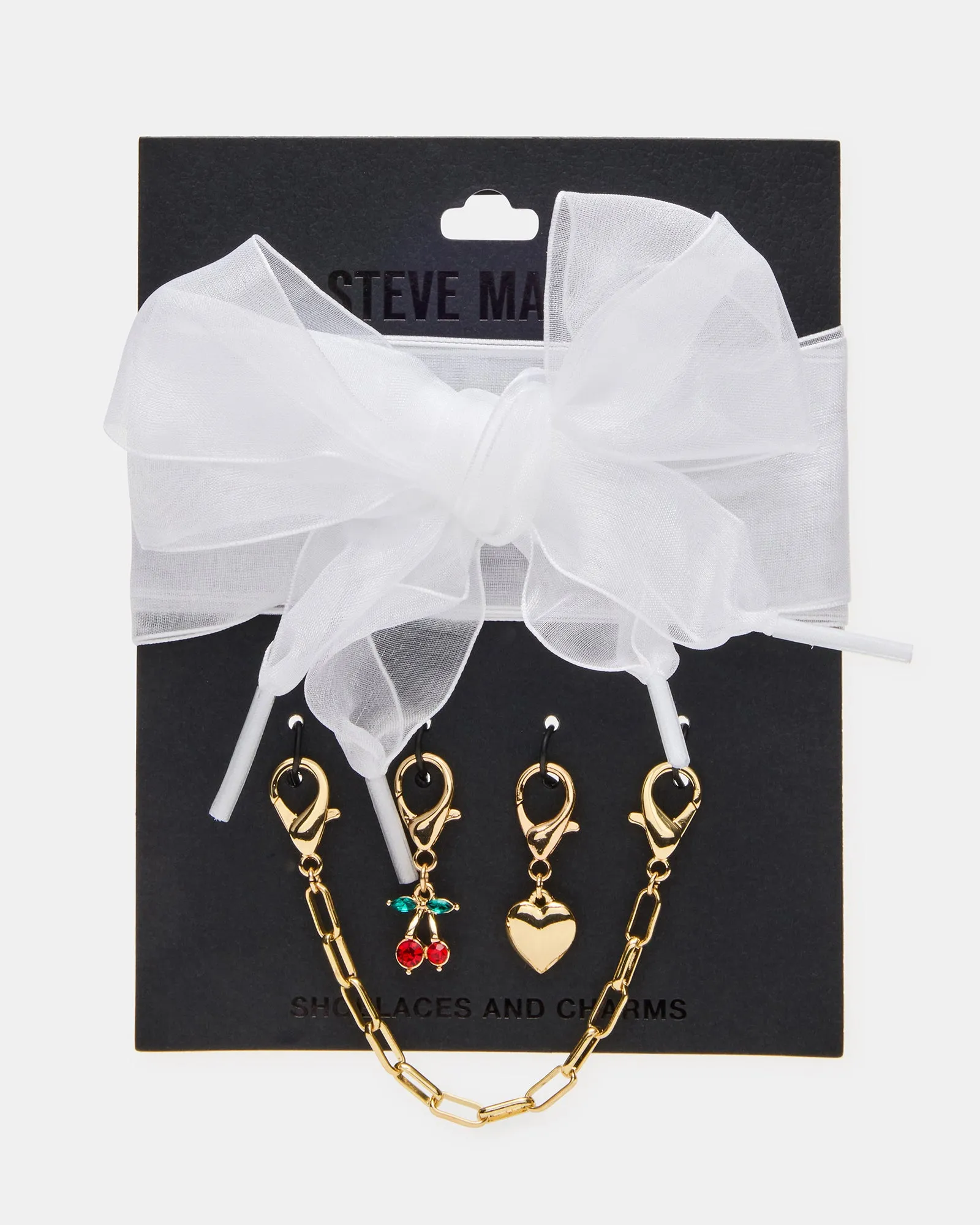 SHOE LACES AND CHARMS WHITE sold by Steve Madden