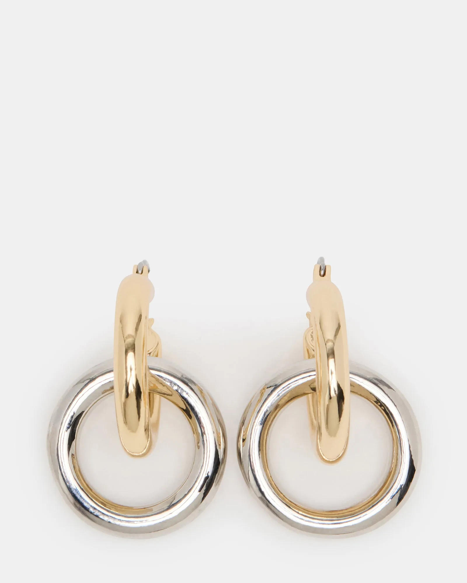 TWO-TONE HOOP EARRINGS SILVER MULTI sold by Steve Madden product image thumbnail 2