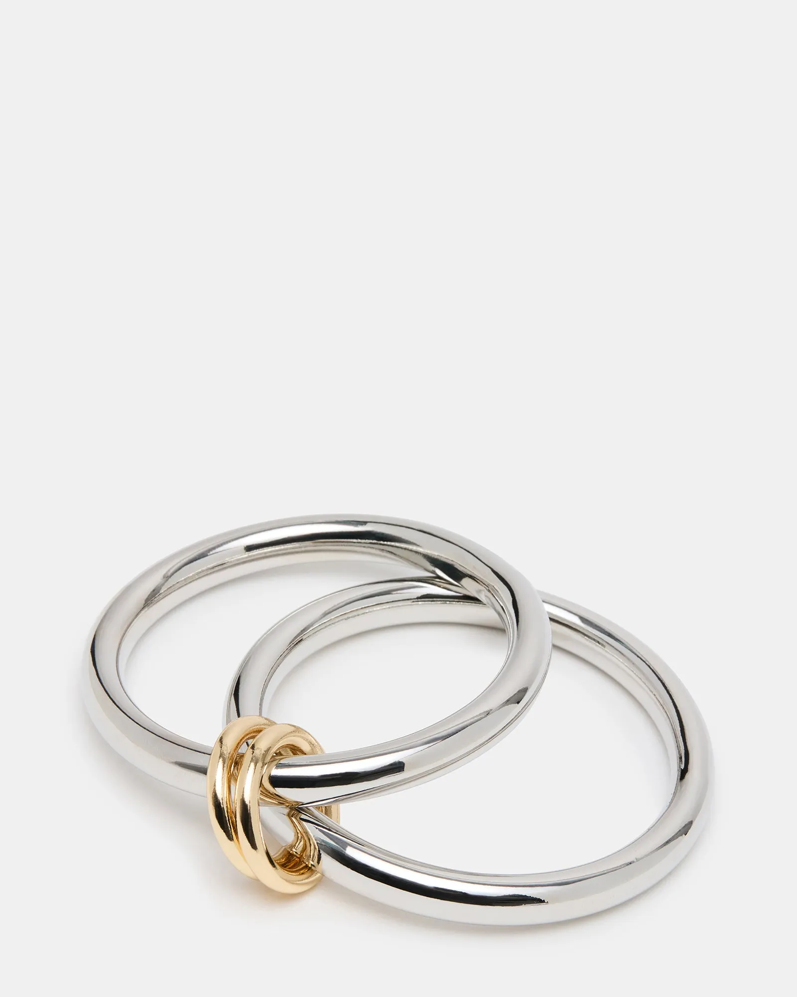 TWO-TONE BANGLE BRACELET SILVER MULTI sold by Steve Madden product image thumbnail 3