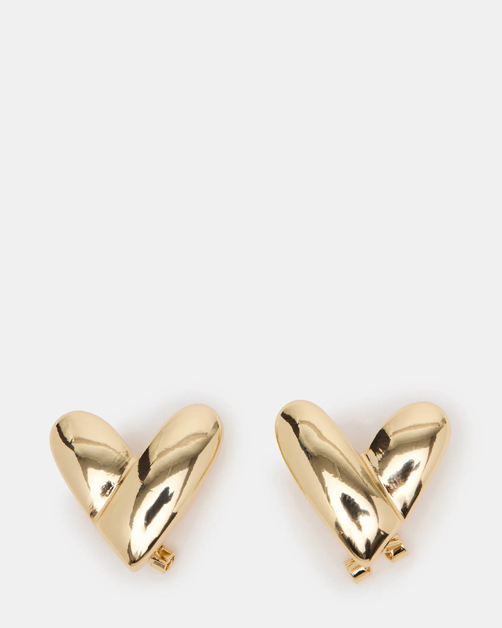 HEART STUD EARRINGS GOLD sold by Steve Madden