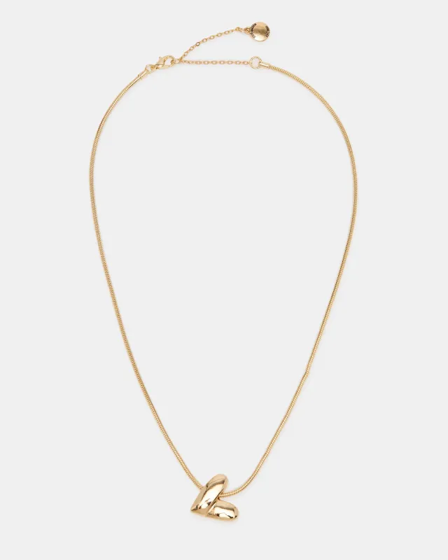 HEART PENDANT NECKLACE GOLD sold by Steve Madden