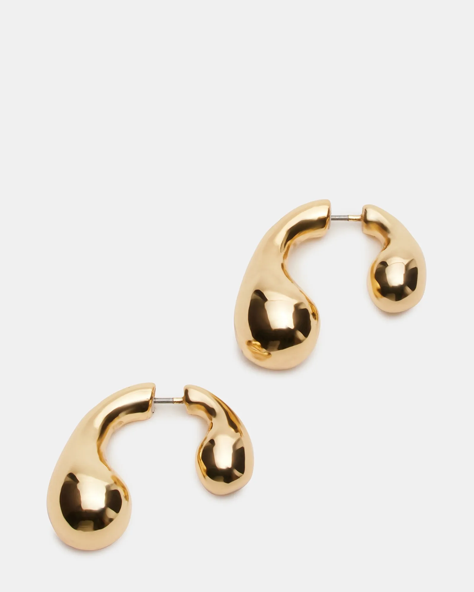 FRONT/BACK TEARDROP EARRINGS GOLD sold by Steve Madden