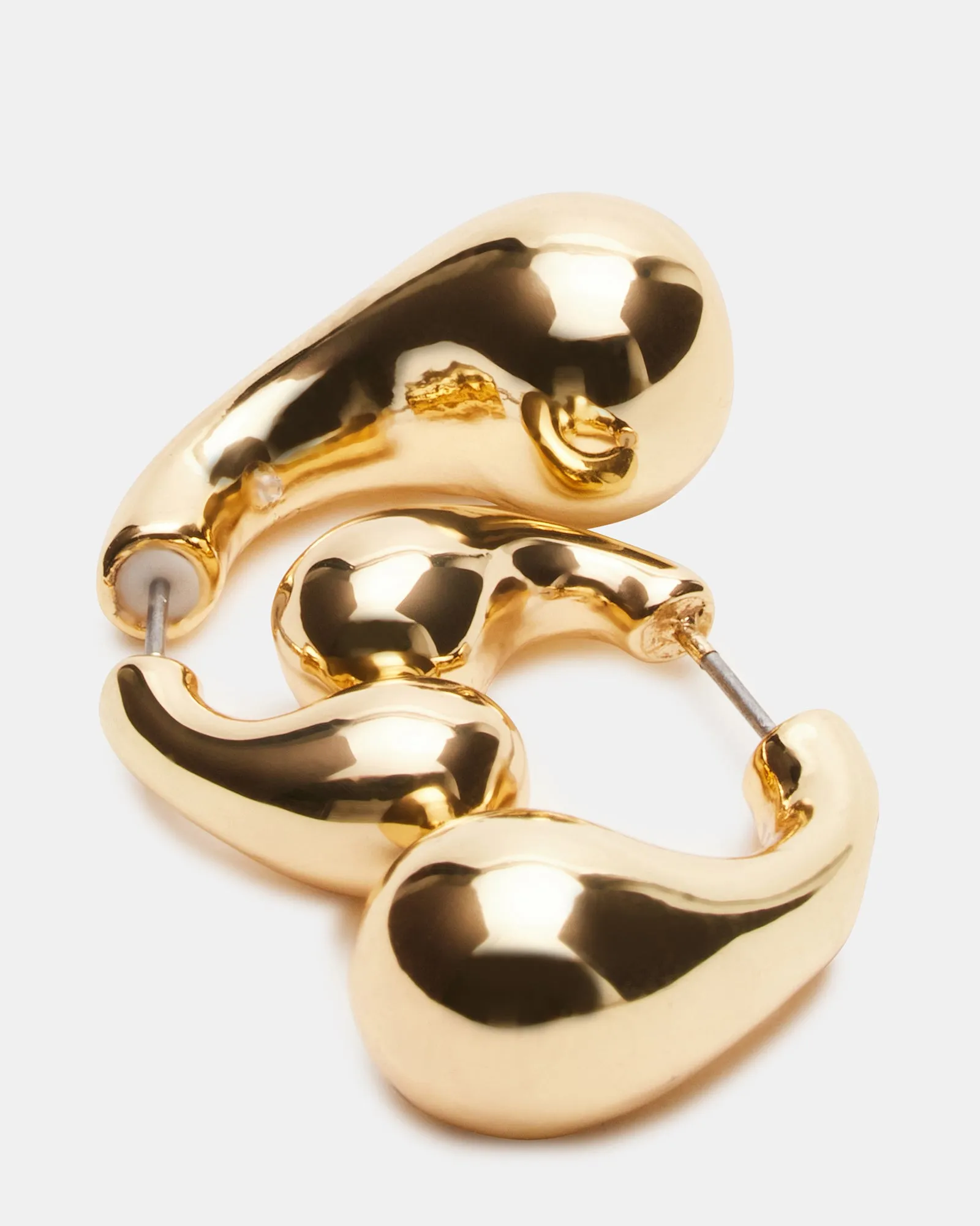 FRONT/BACK TEARDROP EARRINGS GOLD sold by Steve Madden product image thumbnail 2