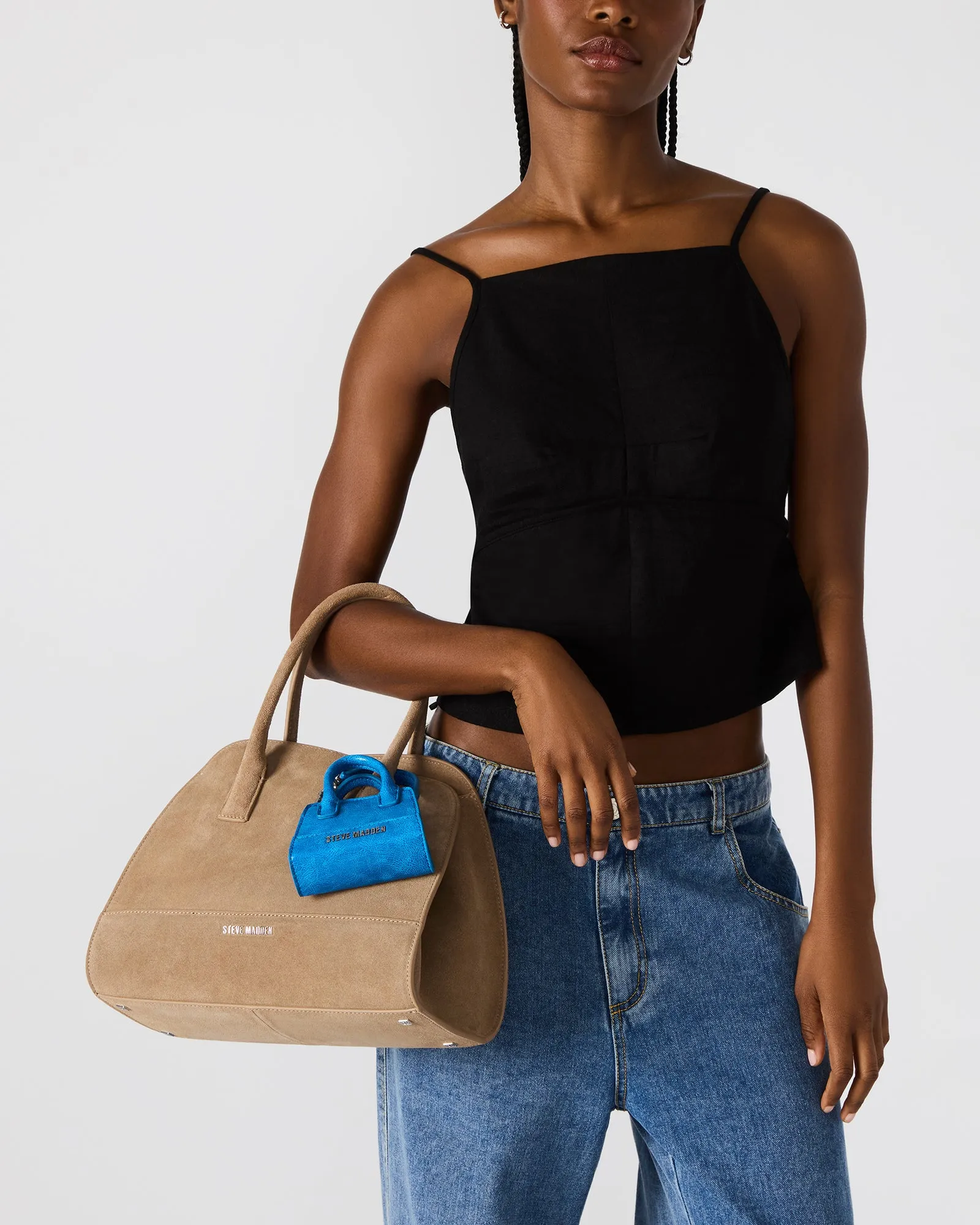 MICRO TOTE BAG CHARM BLUE sold by Steve Madden product image thumbnail 2