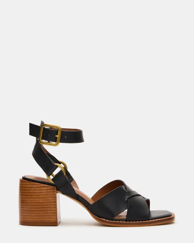 TRURO BLACK LEATHER sold by Steve Madden