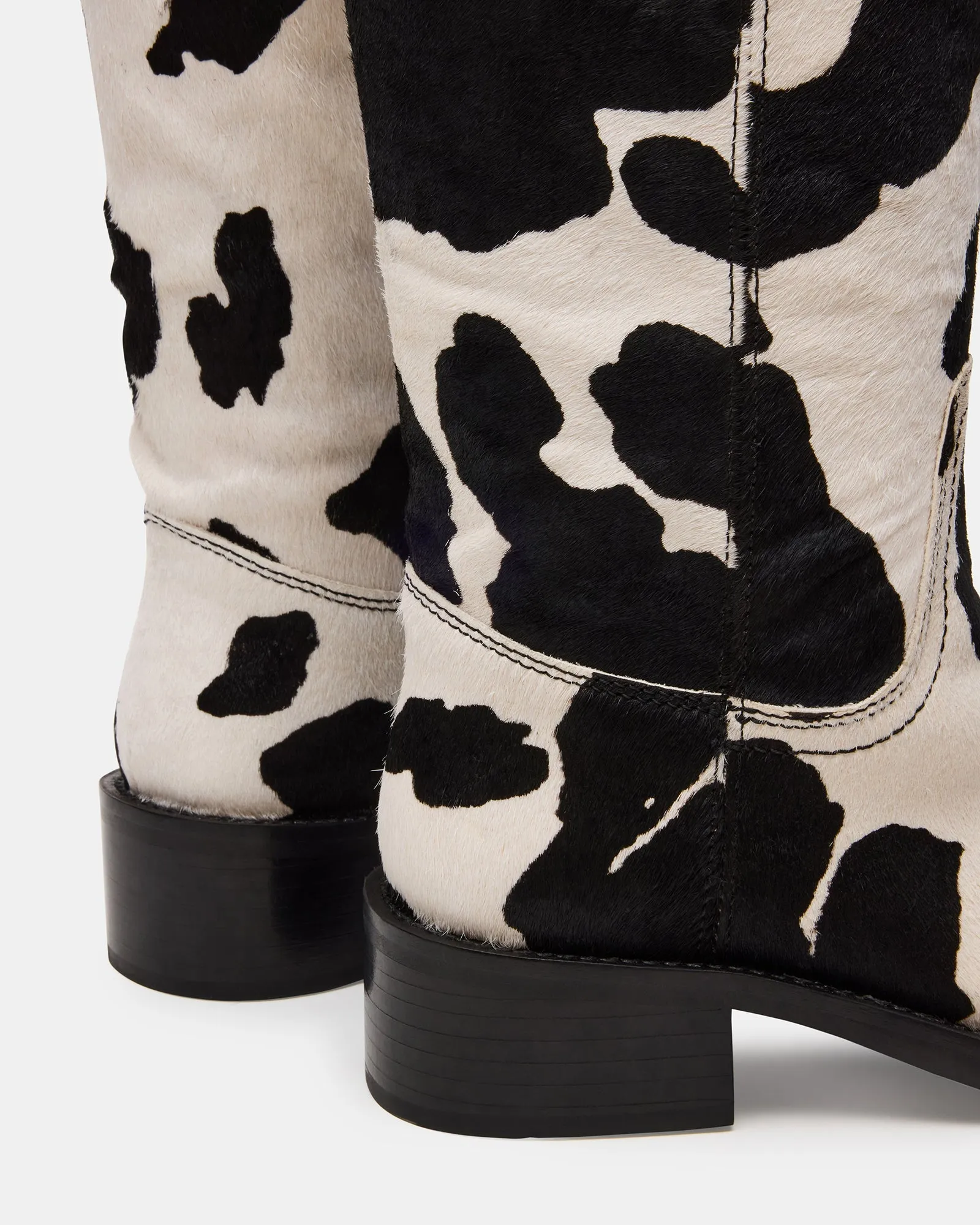 RIGGS BLACK COW PRINT WIDE CALF sold by Steve Madden product image thumbnail 3