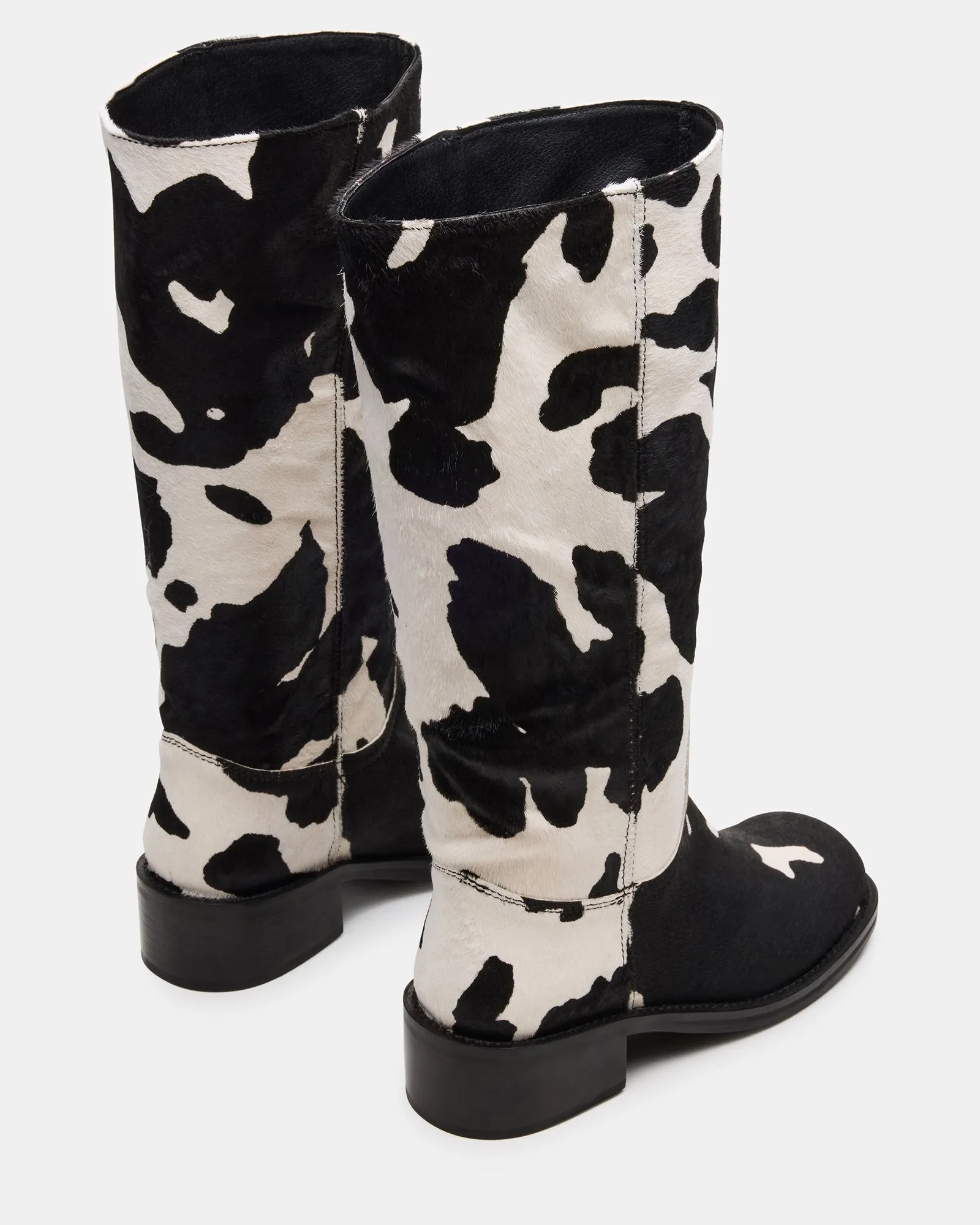 RIGGS BLACK COW PRINT WIDE CALF sold by Steve Madden product image thumbnail 5