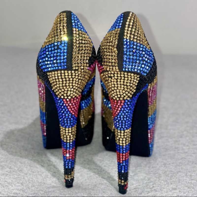 DYVINAL MULTI-COLORED RHINESTONE PLATFORM HEELS - SM REBOOTED sold by Steve Madden product image thumbnail 4