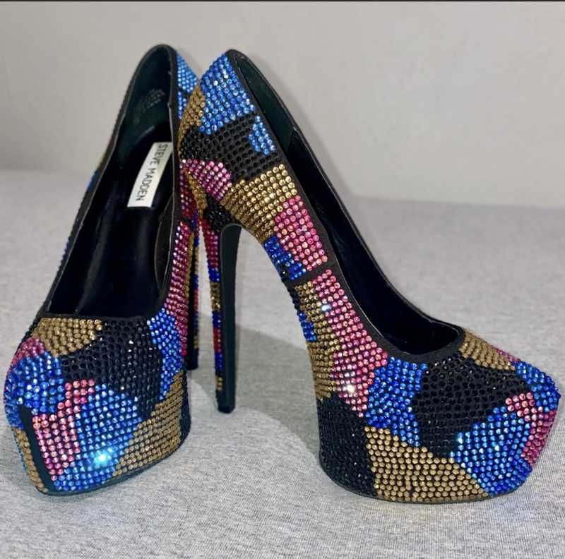 DYVINAL MULTI-COLORED RHINESTONE PLATFORM HEELS - SM REBOOTED sold by Steve Madden product image thumbnail 2