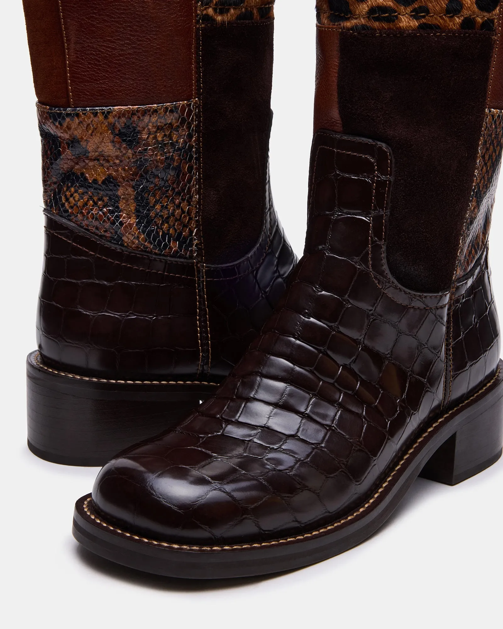 RIGGS BROWN MULTI PATCHES sold by Steve Madden product image thumbnail 3