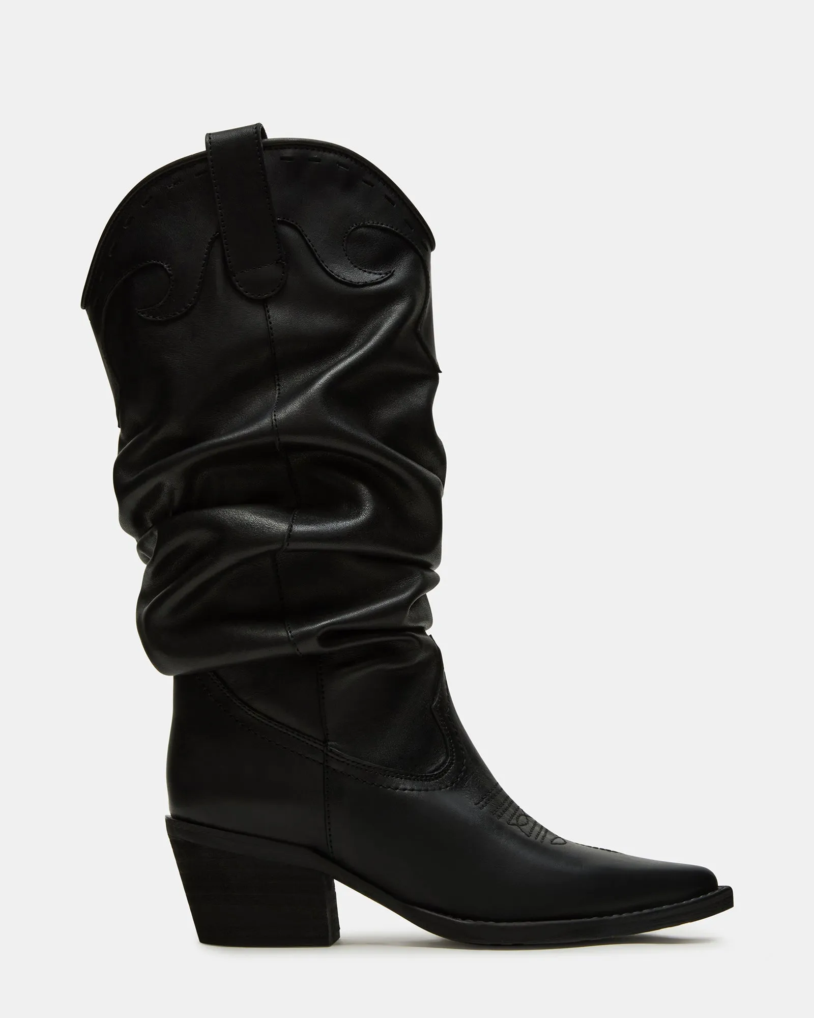 STAGE BLACK LEATHER sold by Steve Madden