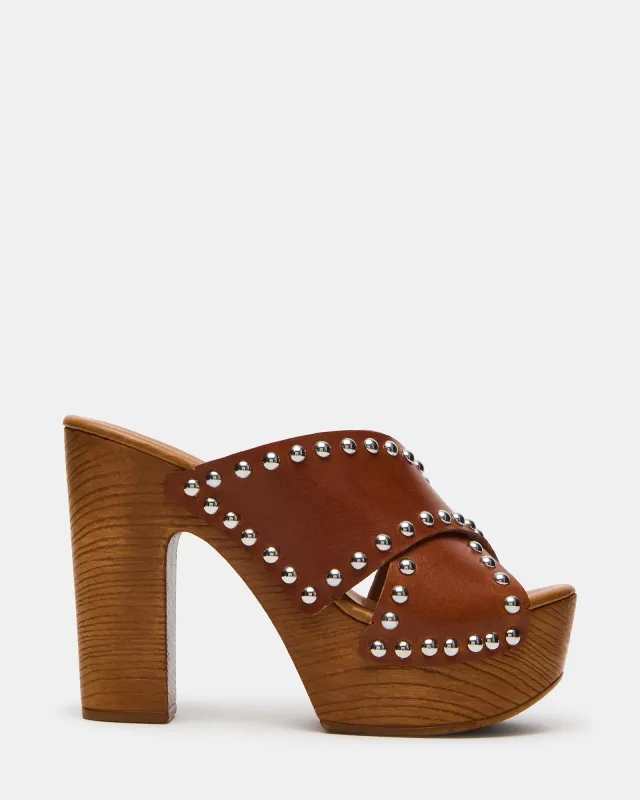 DEMI COGNAC LEATHER sold by Steve Madden