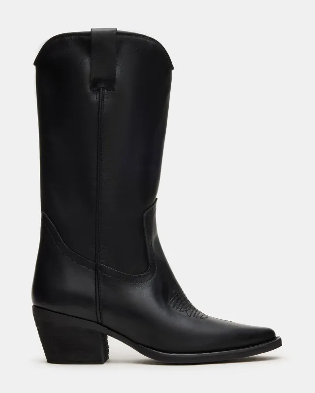ALBANY BLACK LEATHER sold by Steve Madden