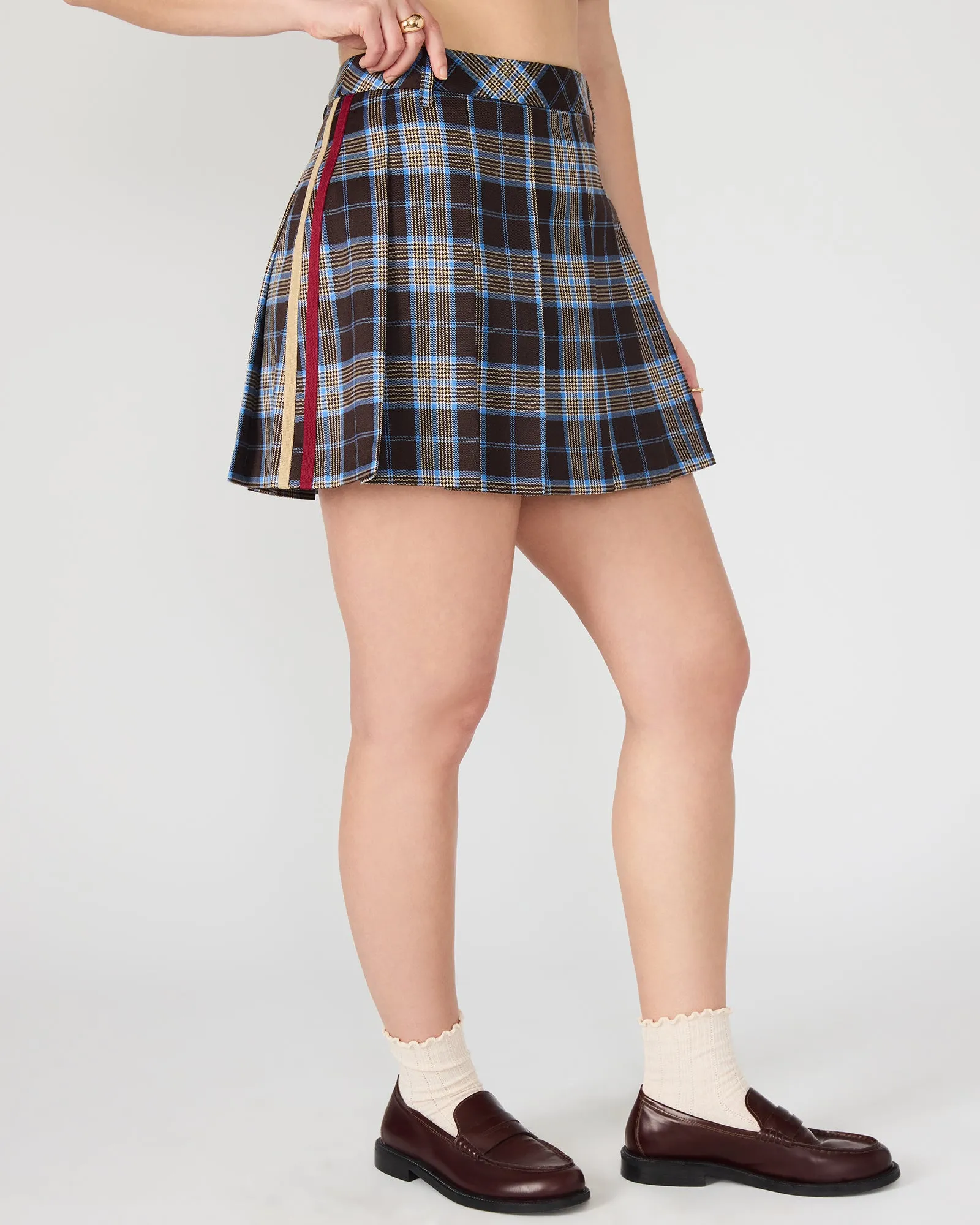 MARGO SKIRT BROWN PLAID sold by Steve Madden product image thumbnail 5
