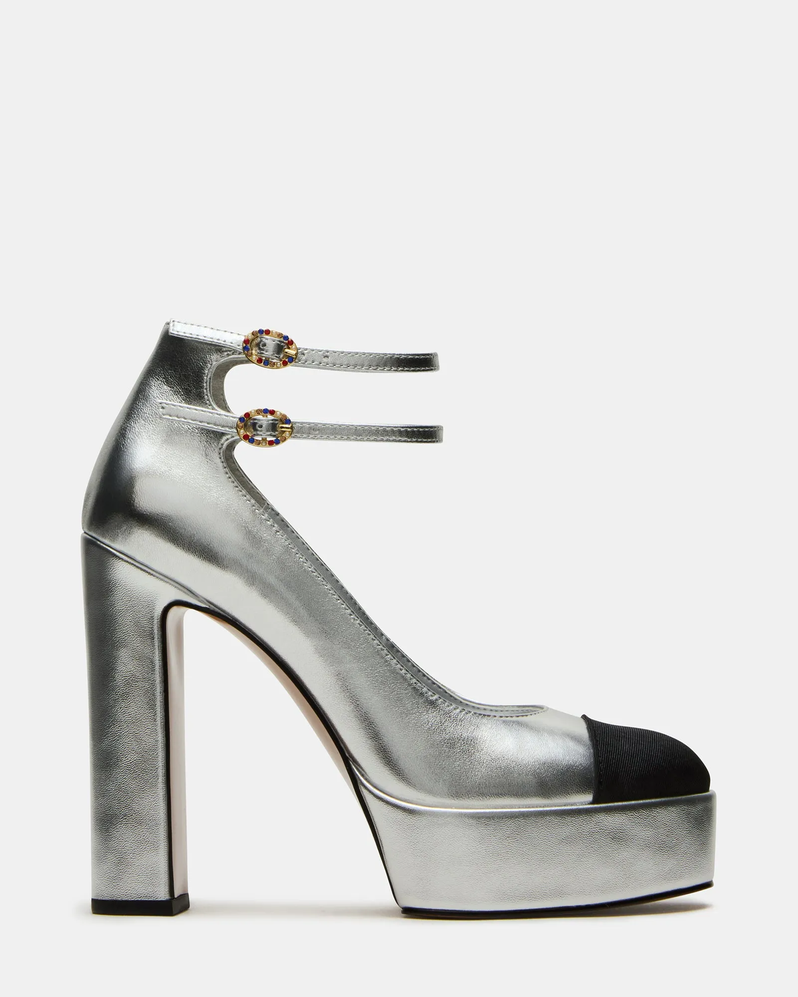 PEYTON SILVER LEATHER sold by Steve Madden