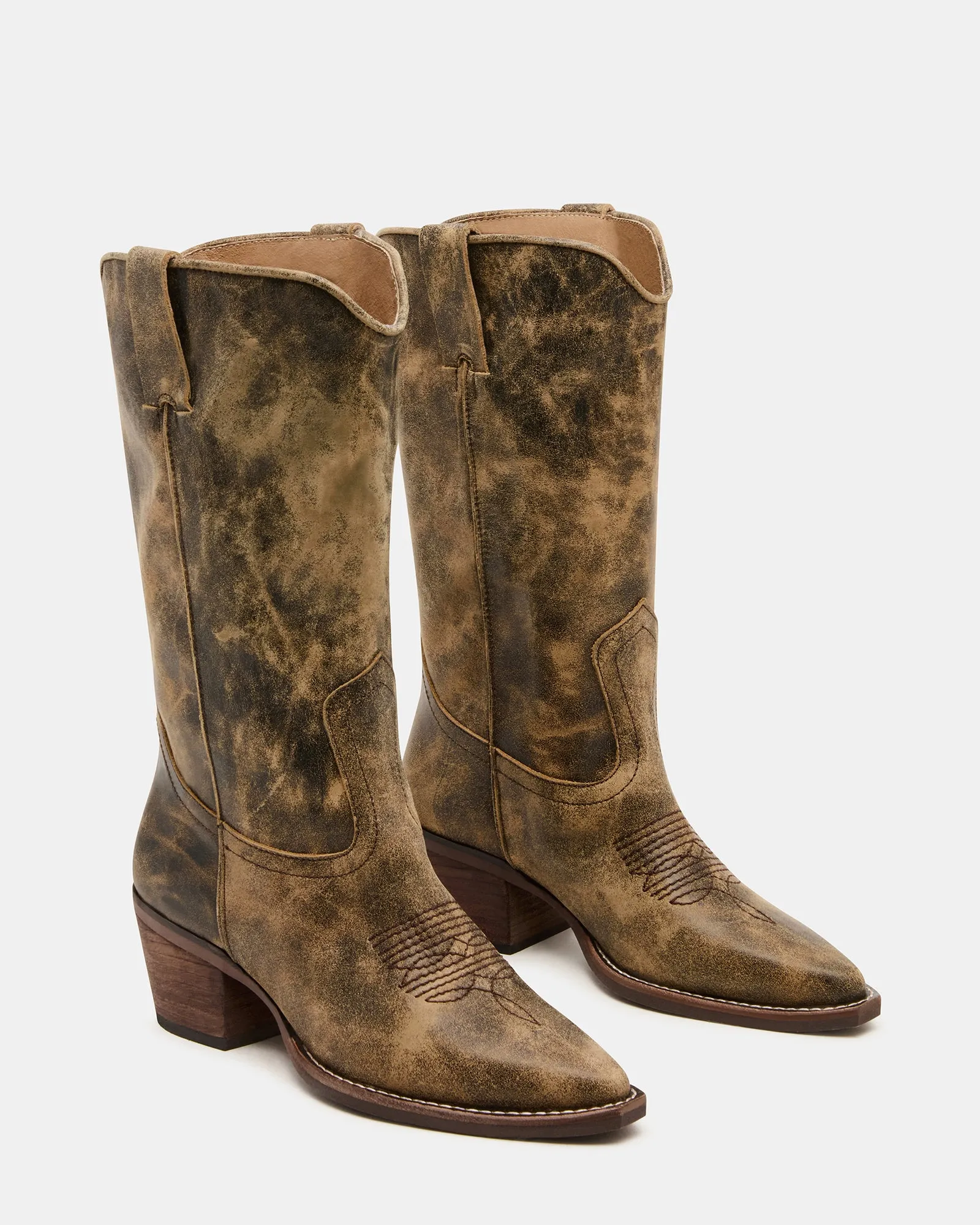 ALBANY BROWN DISTRESSED WIDE CALF sold by Steve Madden product image thumbnail 2