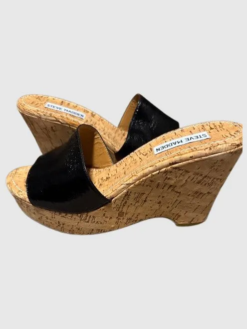 Black Cork Wedges Sandal - SM REBOOTED sold by Steve Madden