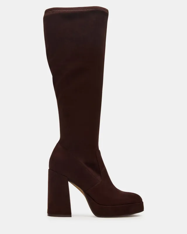 TWAIN BROWN WIDE CALF sold by Steve Madden