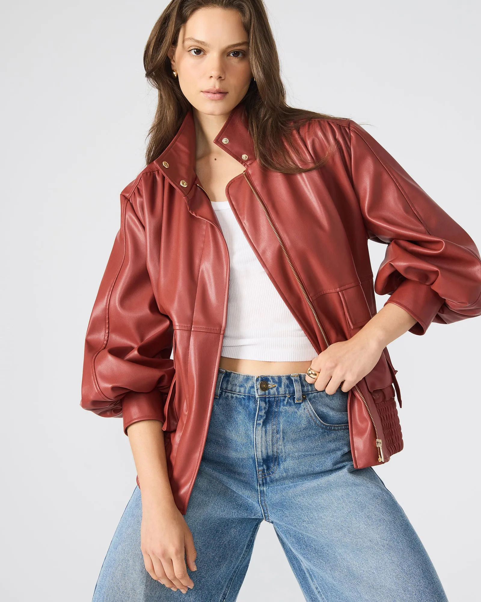 VEE JACKET DUSTY BRICK sold by Steve Madden product image thumbnail 4