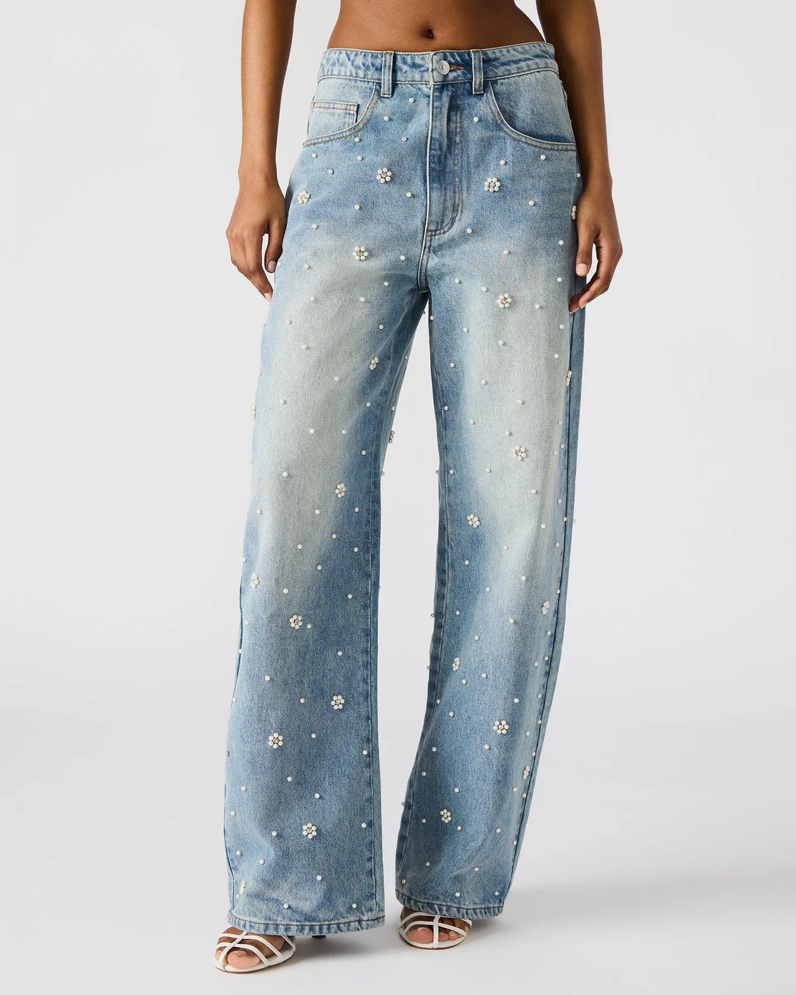 PENELOPI DENIM TOP AND PERLEI JEAN BUNDLE sold by Steve Madden product image thumbnail 5