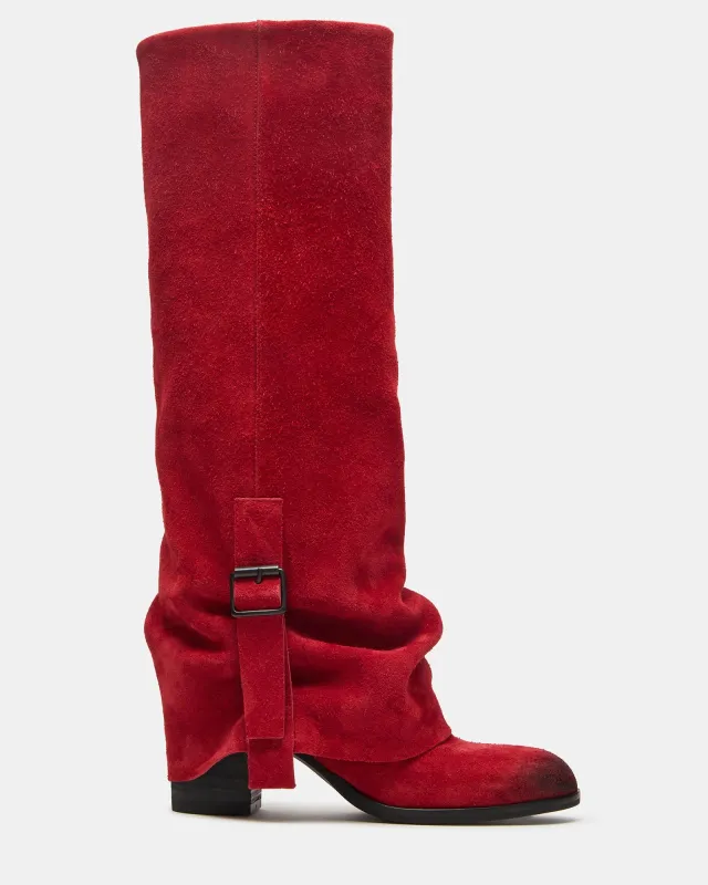 BOZEMAN RED SUEDE sold by Steve Madden