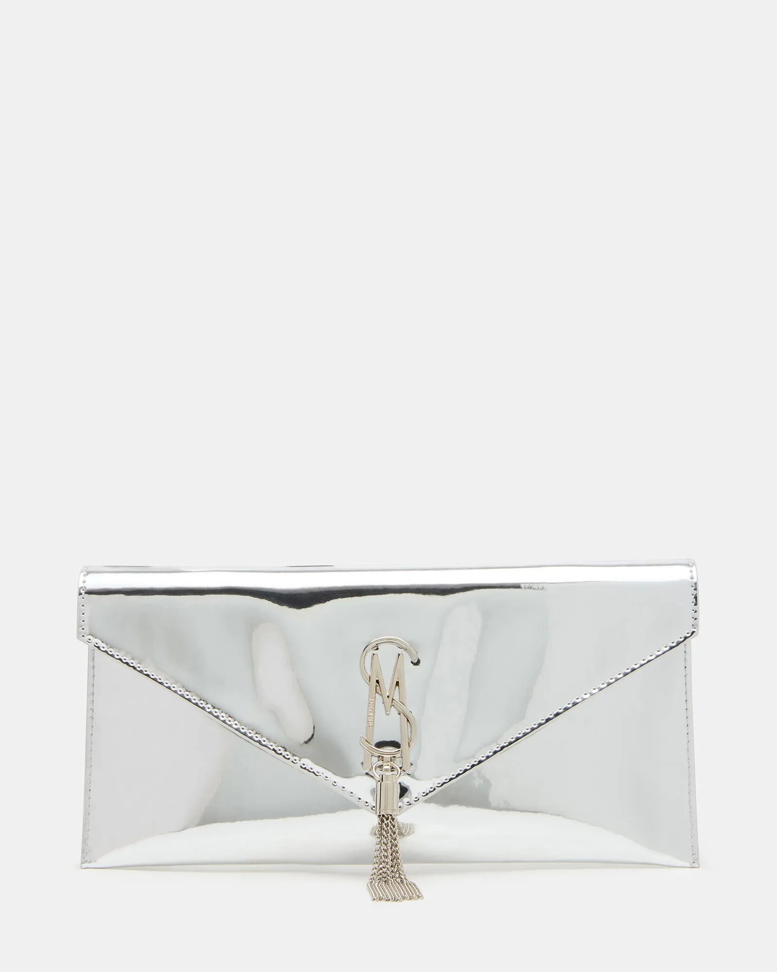 MORGANA BAG SILVER PATENT sold by Steve Madden