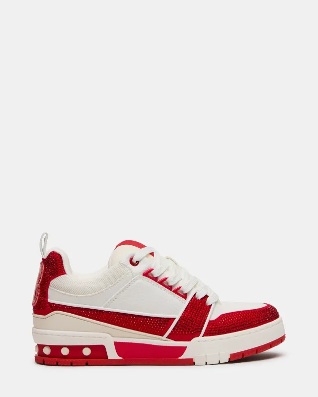 SKATER RED/WHITE RHINESTONES sold by Steve Madden