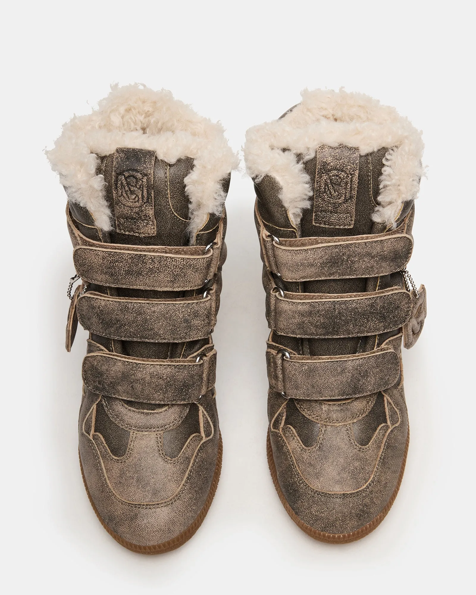 MAVIS FAUX FUR BROWN DISTRESSED sold by Steve Madden product image thumbnail 4