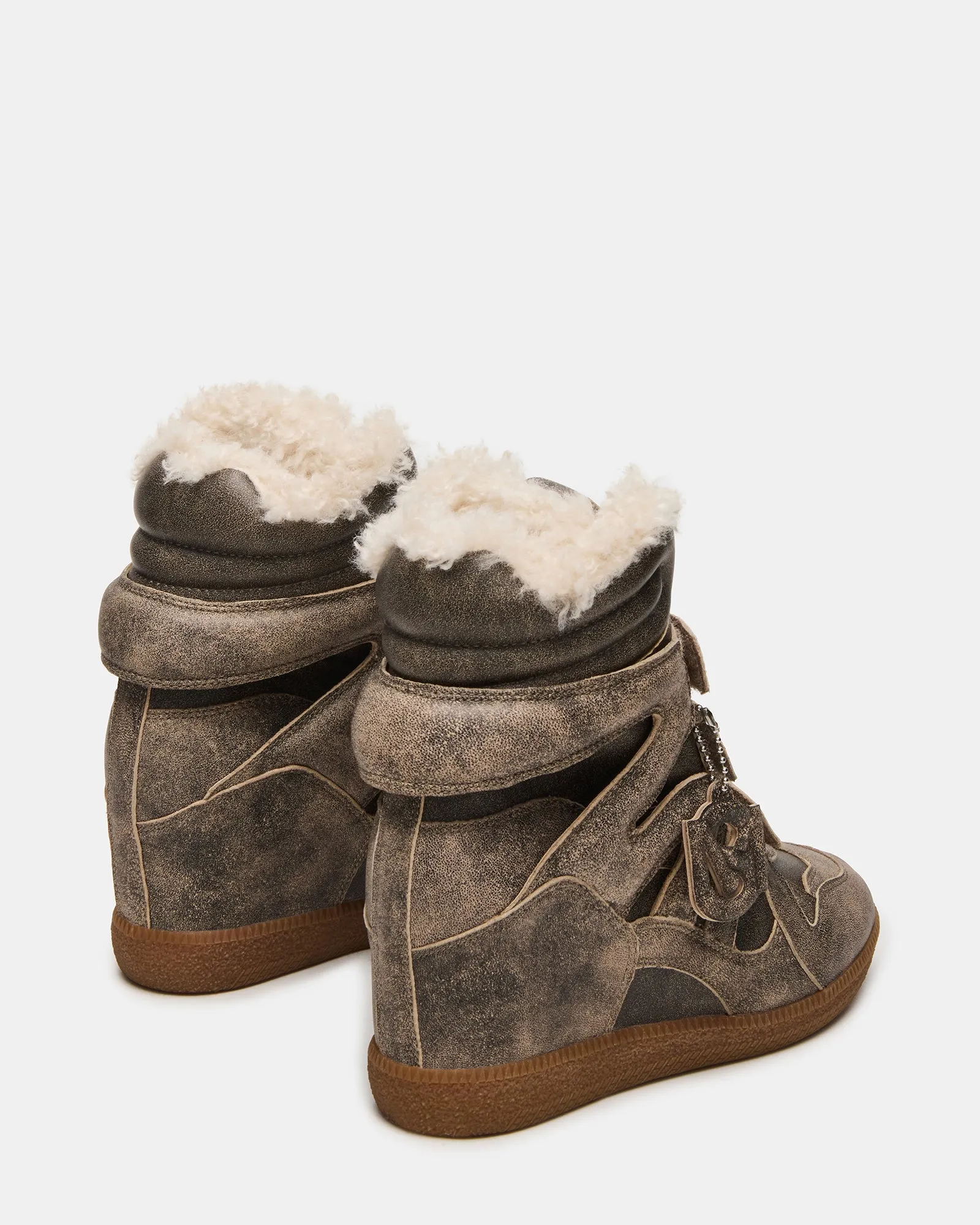 MAVIS FAUX FUR BROWN DISTRESSED sold by Steve Madden product image thumbnail 5
