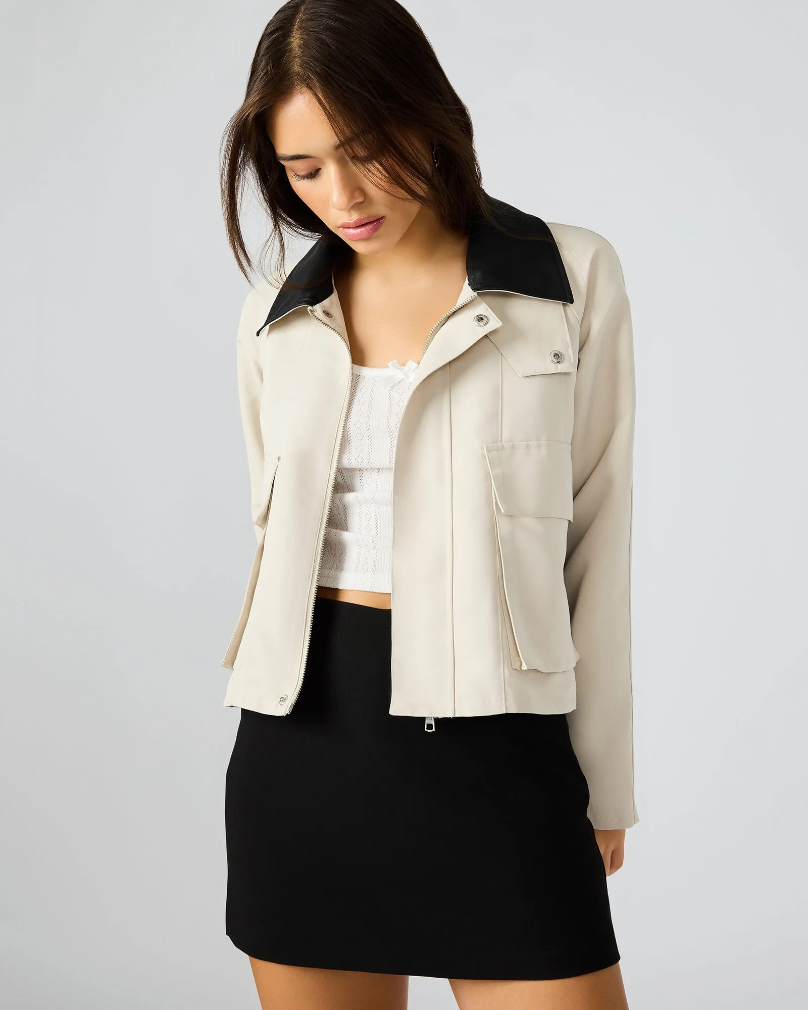 JUSTINA BARN JACKET OATMEAL sold by Steve Madden product image thumbnail 2