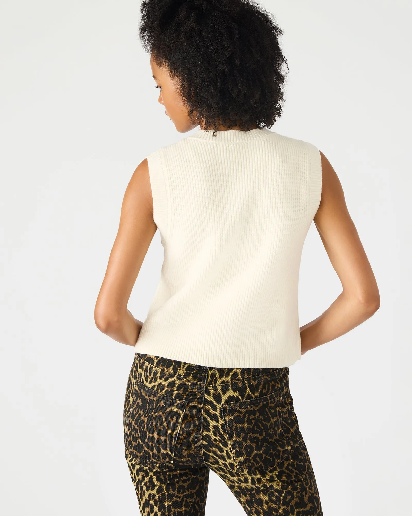 ALIYA SWEATER VEST CREAM sold by Steve Madden product image thumbnail 5