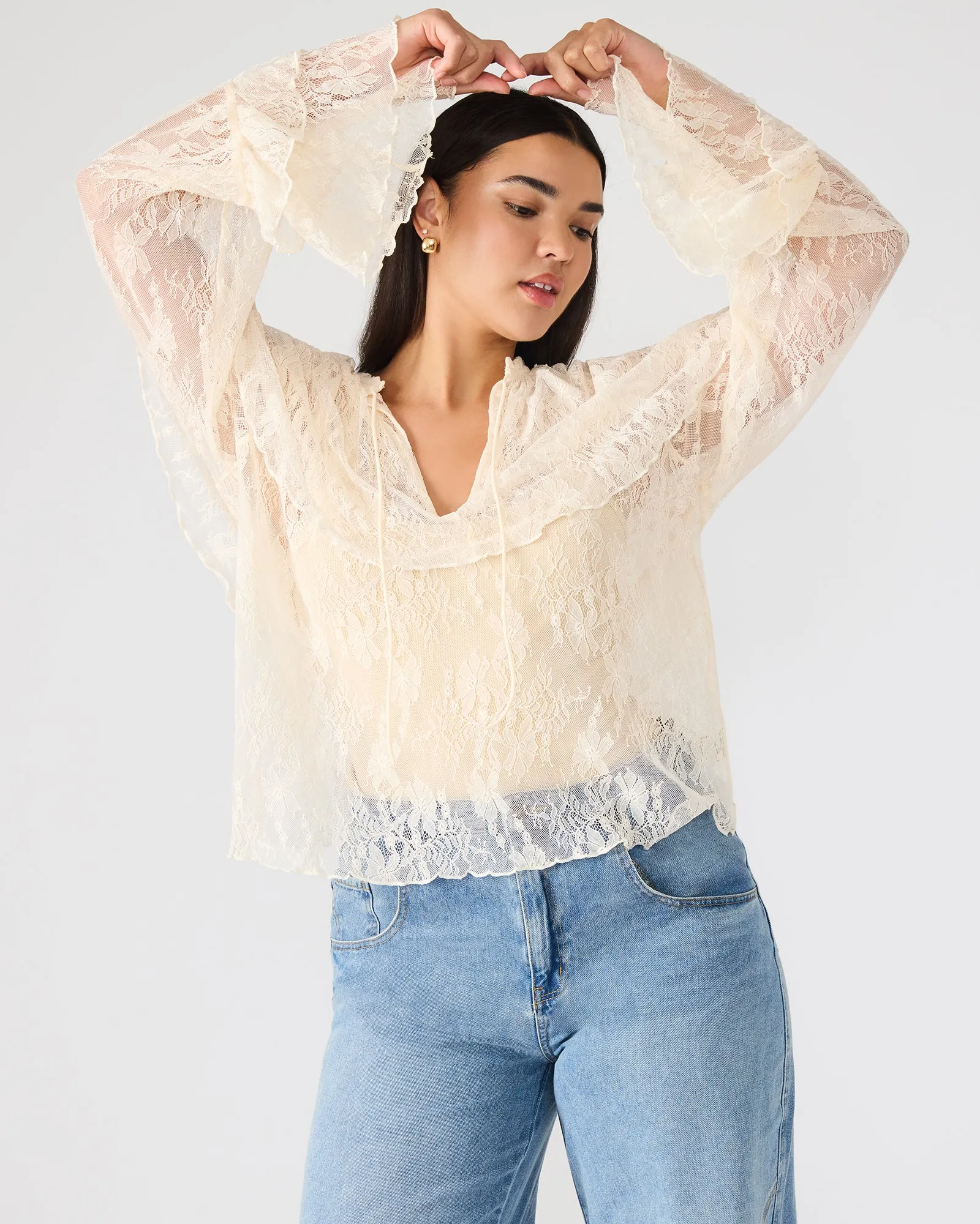 SAYLOR TOP CREAM sold by Steve Madden product image thumbnail 4