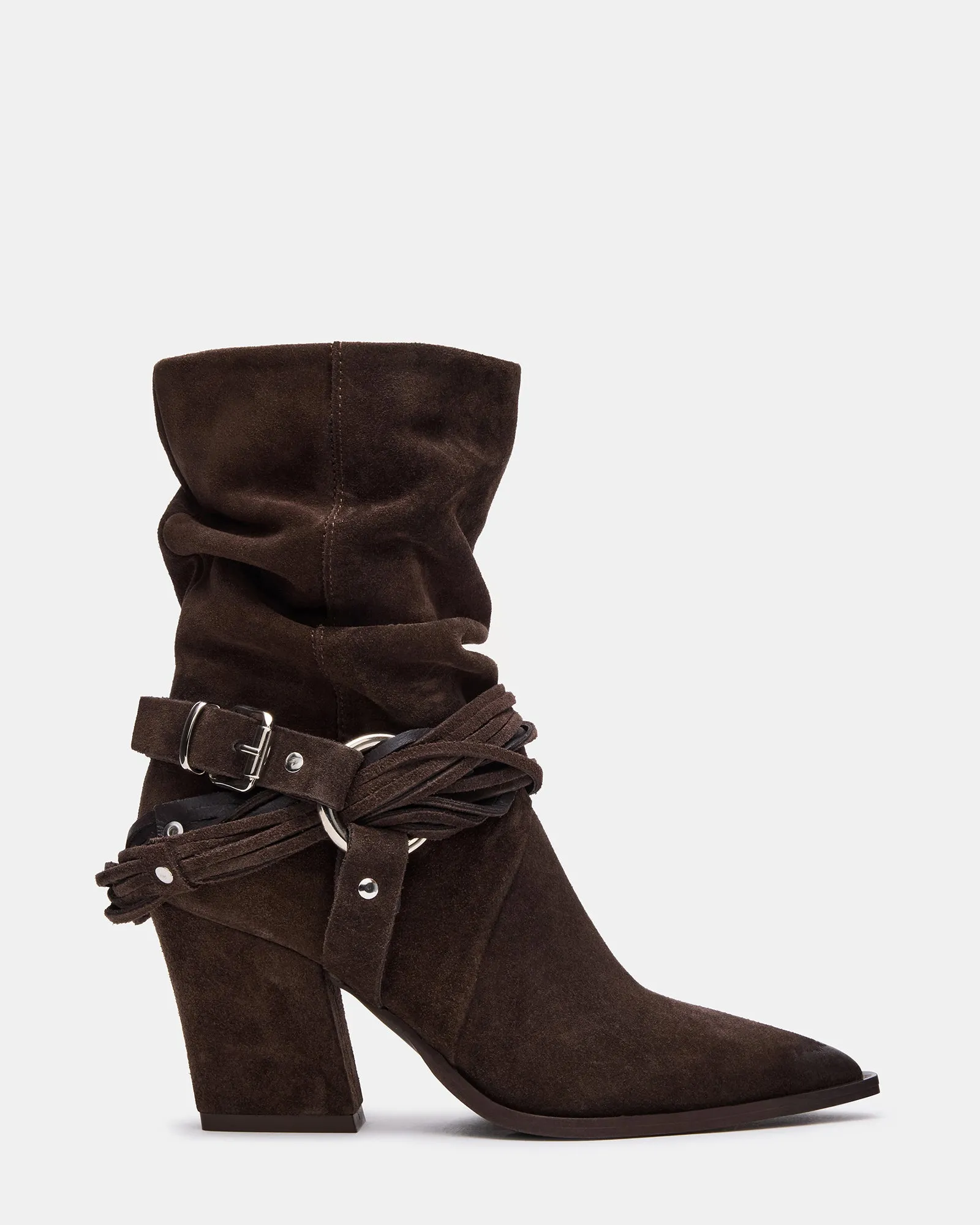 LAUPER DARK TAUPE SUEDE sold by Steve Madden