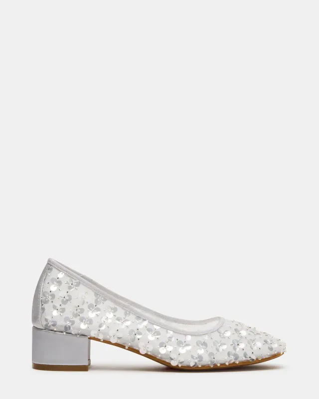 MOLLIE SILVER SEQUINS sold by Steve Madden