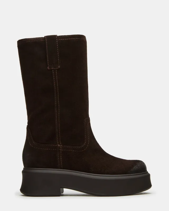 JOSELYN CHOCOLATE BROWN SUEDE - SM REBOOTED sold by Steve Madden