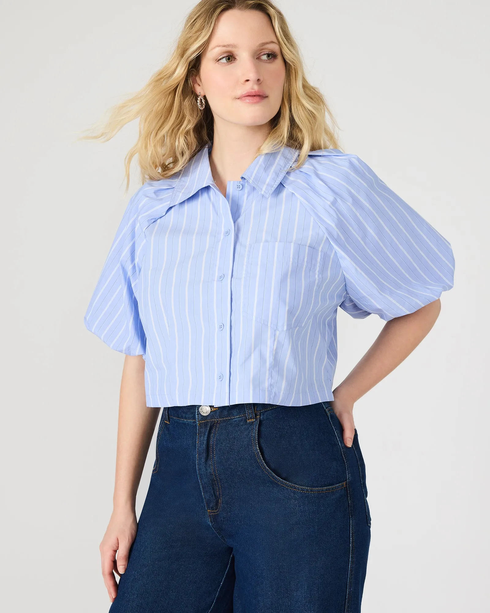 REECE TOP SOFT BLUE sold by Steve Madden