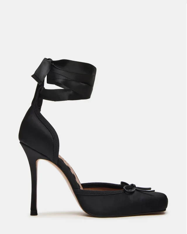 LARINA BLACK SATIN sold by Steve Madden