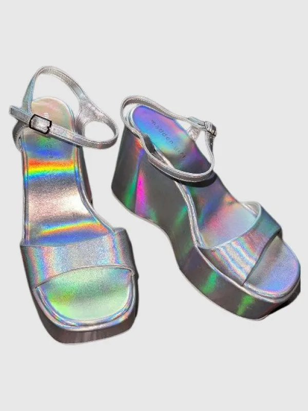 Silhouette Holographic Sandals  - SM REBOOTED sold by Steve Madden
