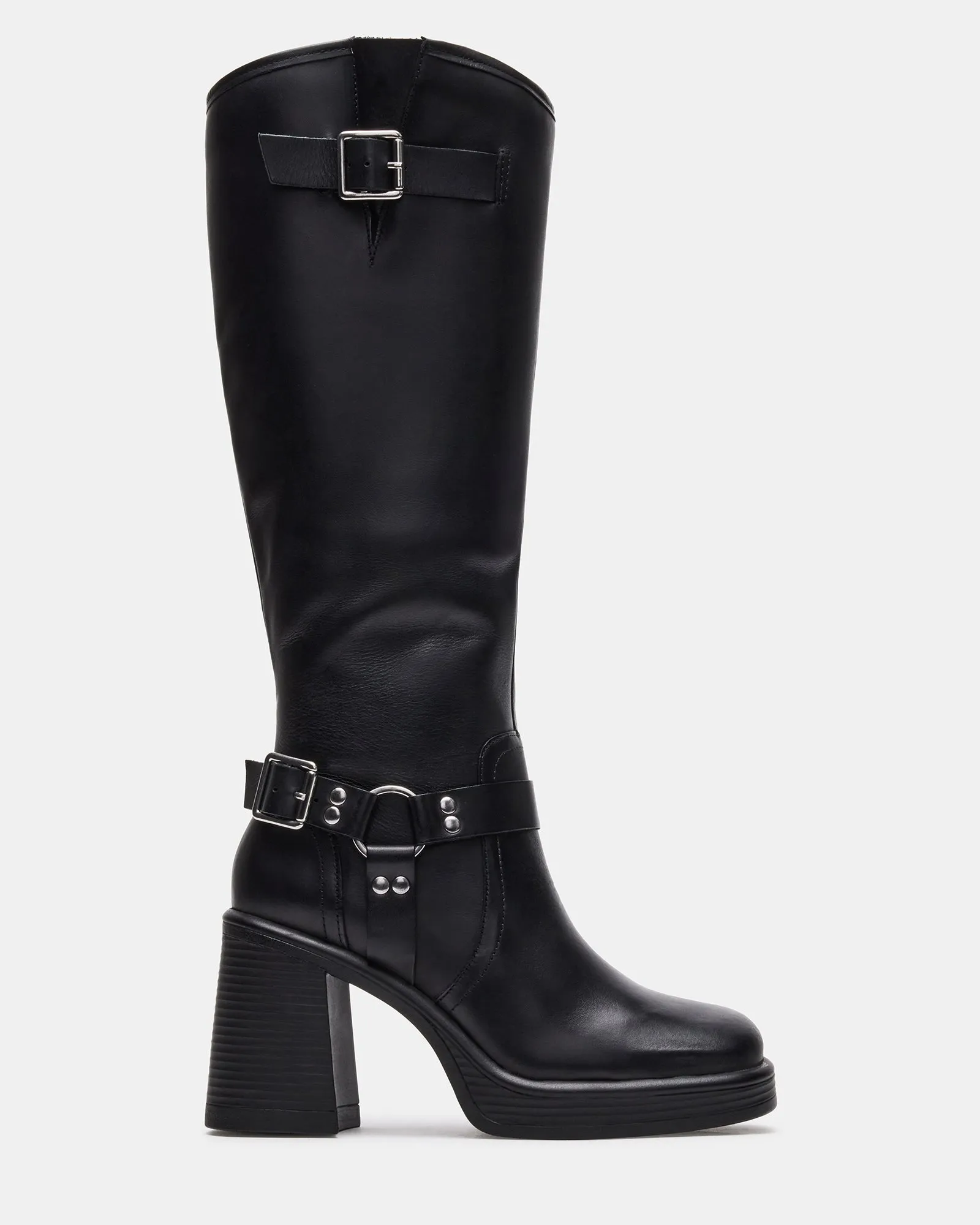 FRANCINE BLACK LEATHER - SM REBOOTED sold by Steve Madden