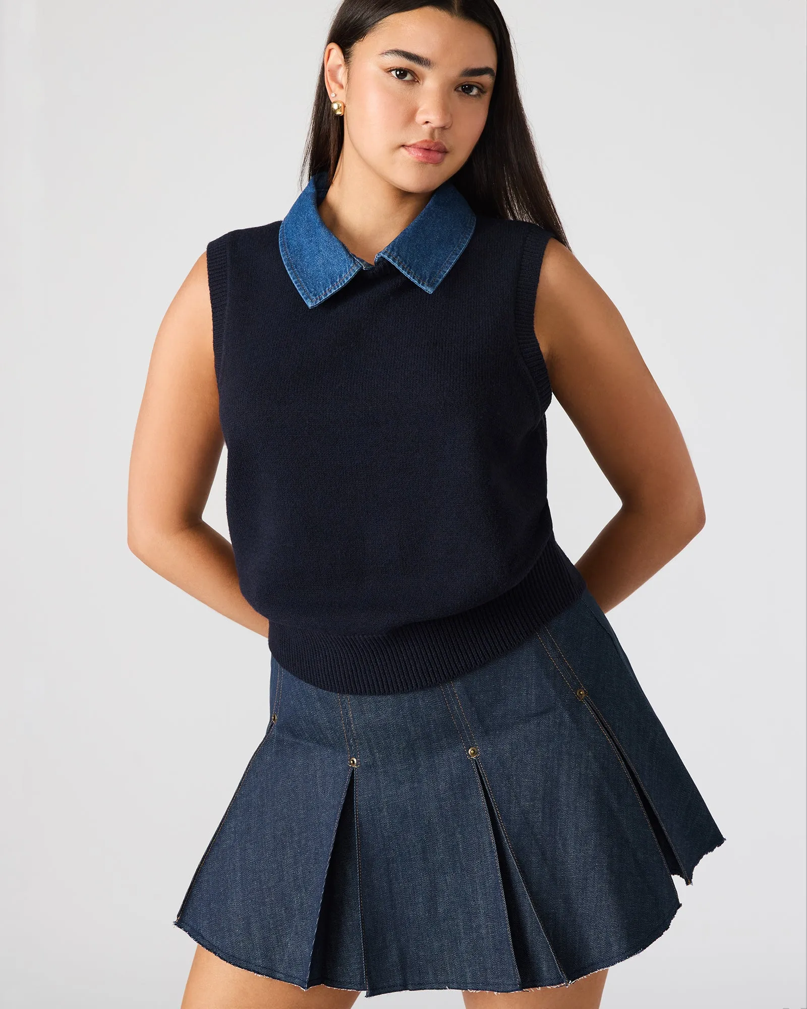 JEANE SWEATER VEST MULTI sold by Steve Madden