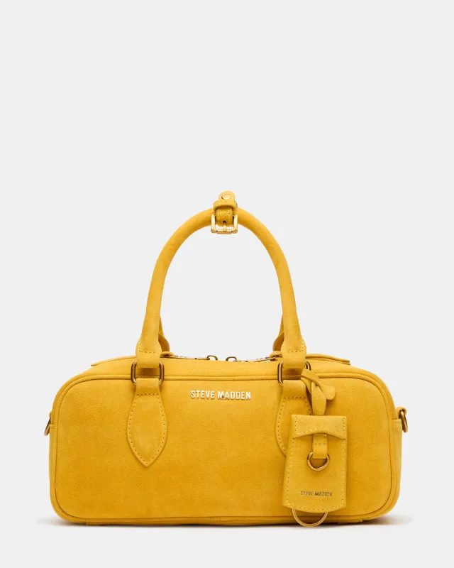MERIT BAG MUSTARD SUEDE sold by Steve Madden