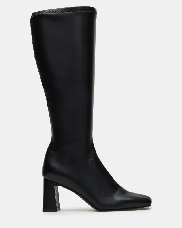 HOLLY BLACK WIDE CALF made by Steve Madden