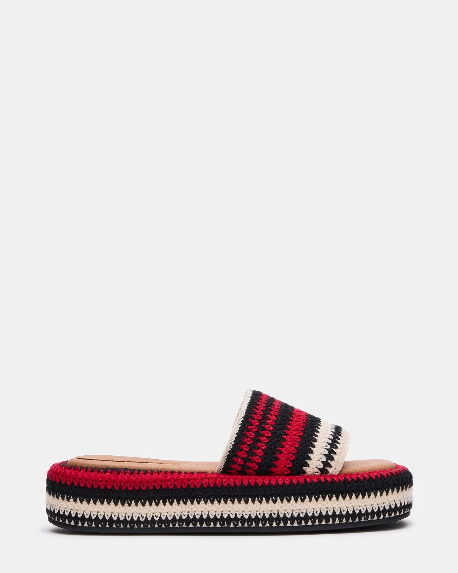 BEACHY WOVEN RED MULTI sold by Steve Madden